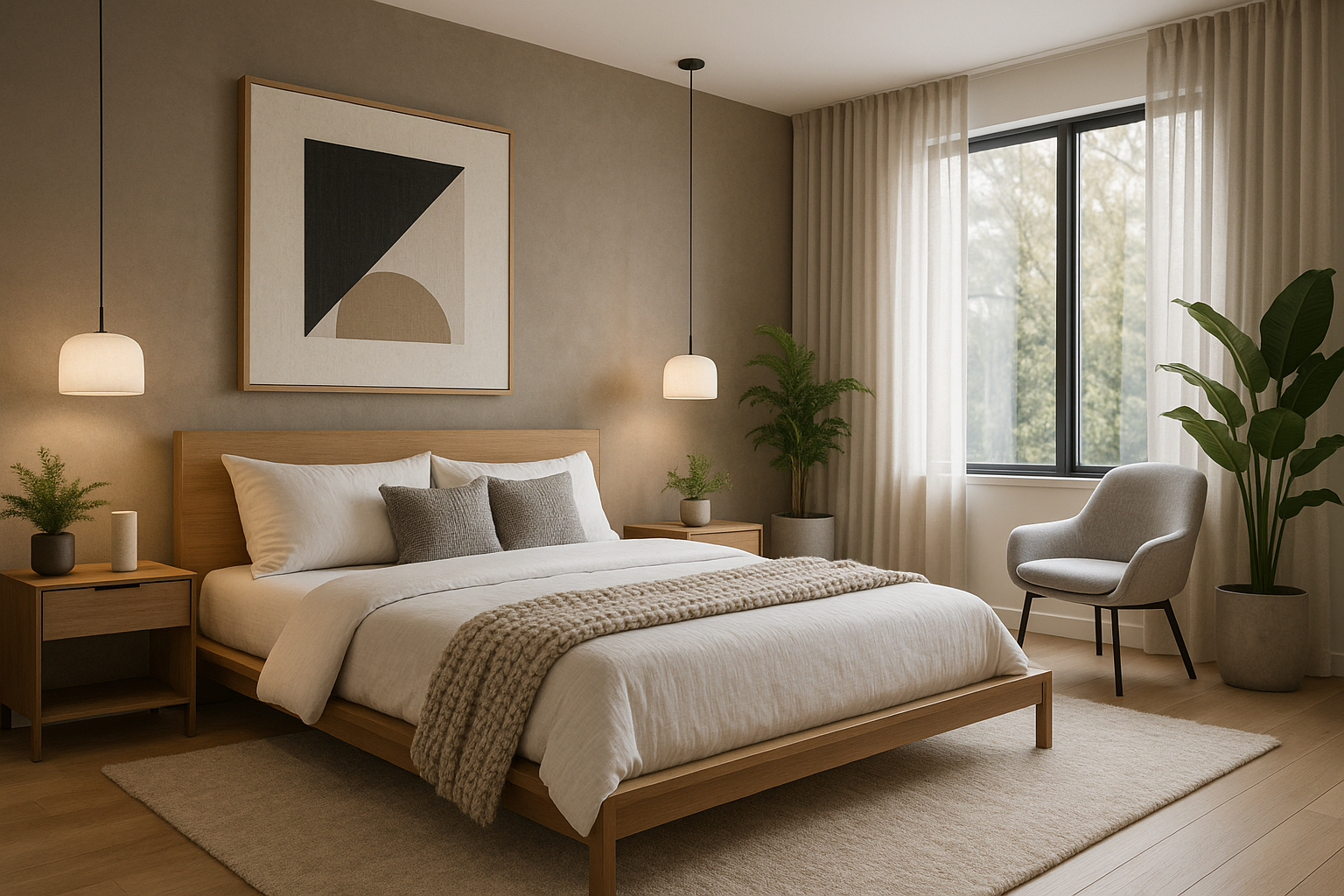 cozy modern bedroom